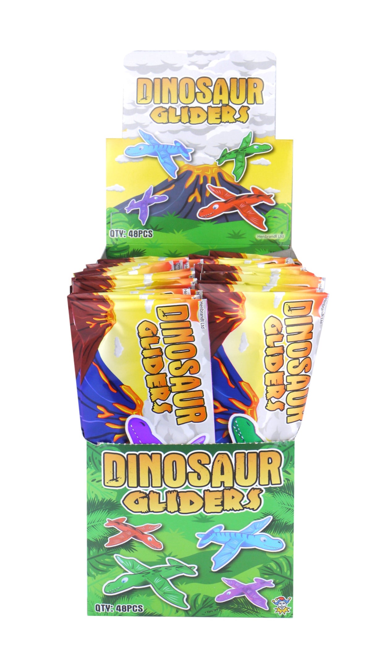 HENBRANDT Dinosaur CHILDRENS FLYING GLIDERS Kids Toys Party Bag Fillers Assorted