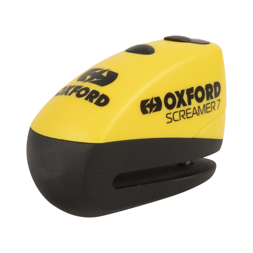 Oxford Screamer7 Motorcycle Motorbike Alarm Disc Lock Yellow Black