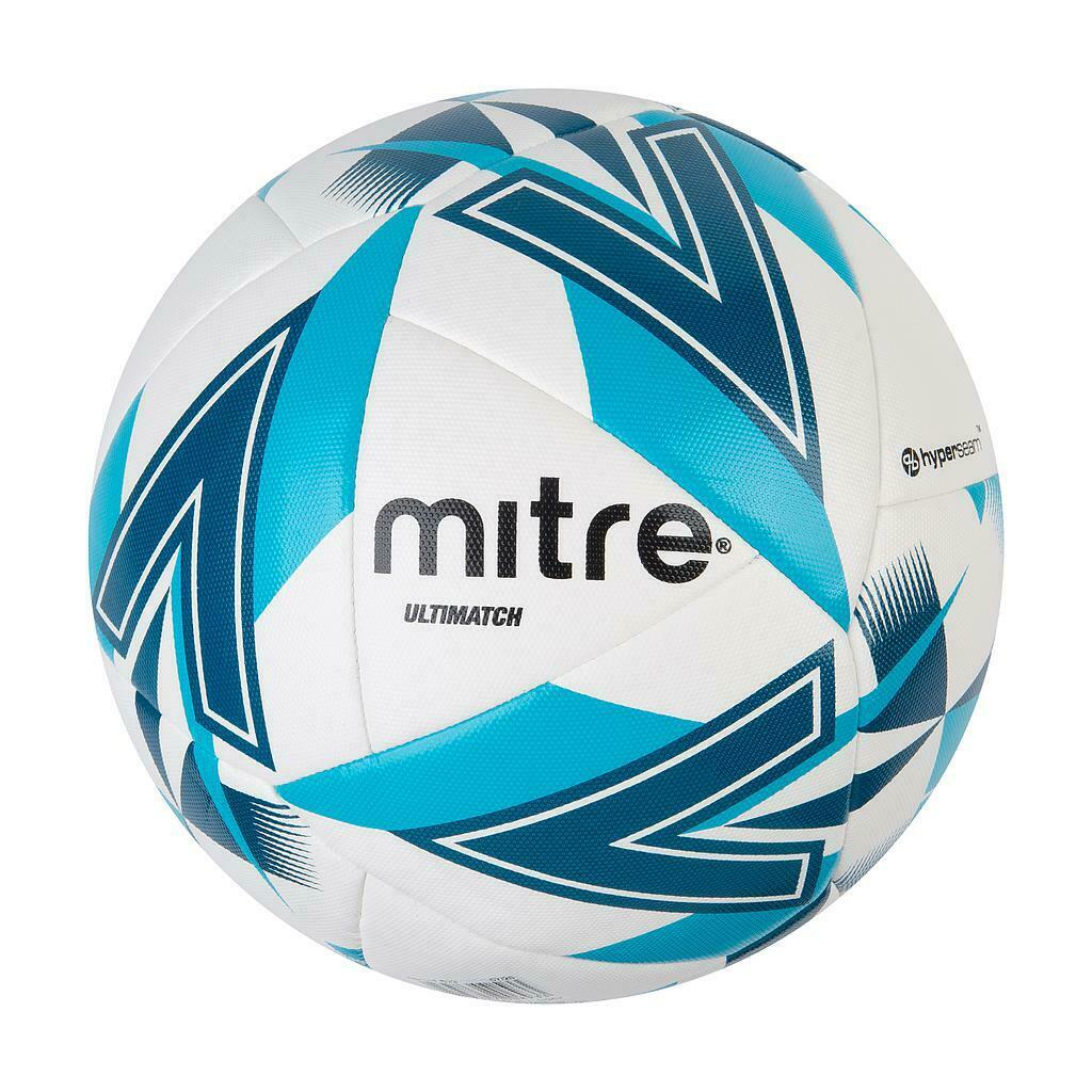Mitre Ultimatch Match Ball Adults Kids Inspire Football Players Outdoors - Hamtons Direct