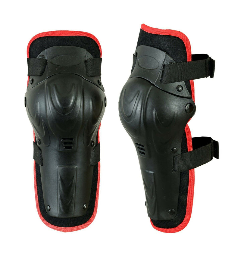 Kids Junior MX Motocross Hinged Knee Shin Pads Guard Protective Gear Body Armour - Hamtons Direct