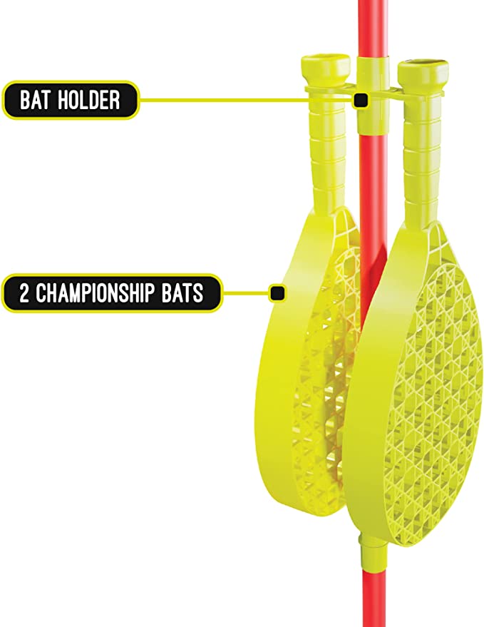 Mookie Swingball Classic All Surface Set: Outdoor Tennis Game with 2 Bats for Ages 6+