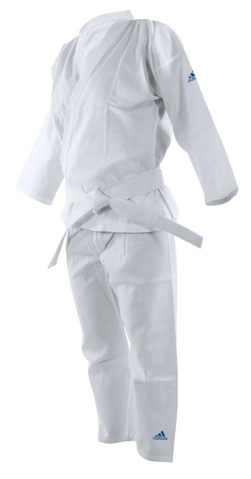 Adidas AdiSTART Karate Gi Suit 7oz White Uniform Student Kids Adults Unisex - Hamtons Direct