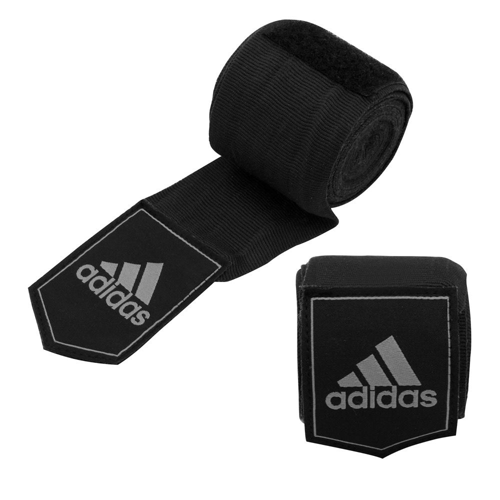 Adidas Boxing Hand Wraps Boxing Muay Thai MMA Wrist ABA Protection Black 255cm - Hamtons Direct