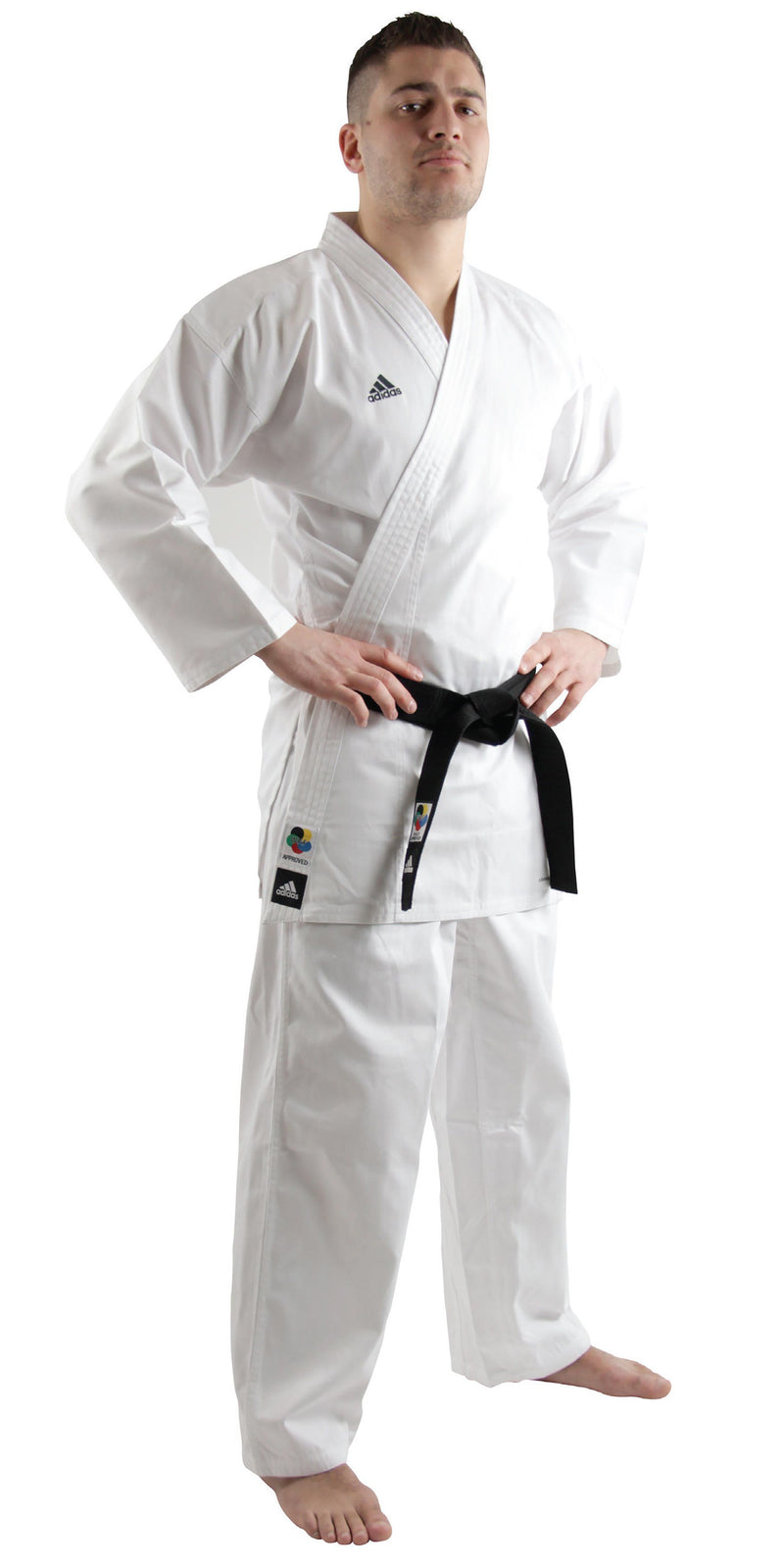 Adidas White WKF Approved Club Karate Gi Suit Adults Children's Boys Girls Kids - Hamtons Direct