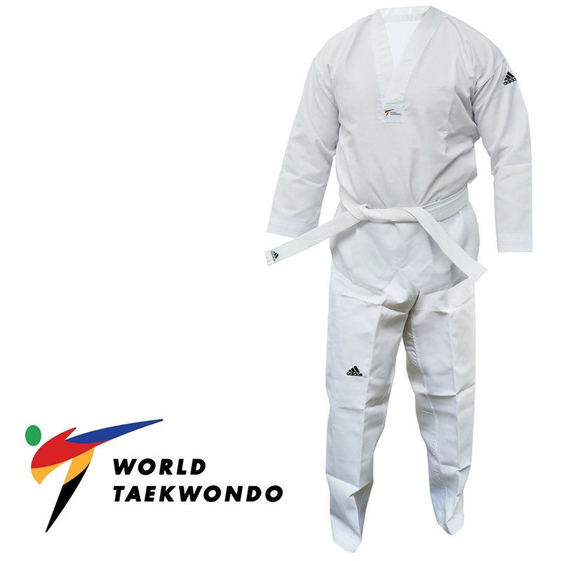Adidas WT Approved Student Taekwondo Dobok Suit Adult Children Uniform Free Belt - Hamtons Direct