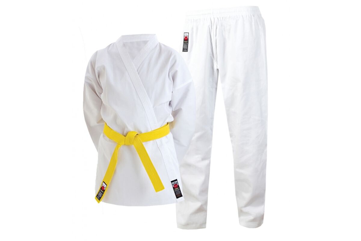 Cimac Giko Karate White Suit Adults Children's Boys Girls Men's Free White Belt - Hamtons Direct