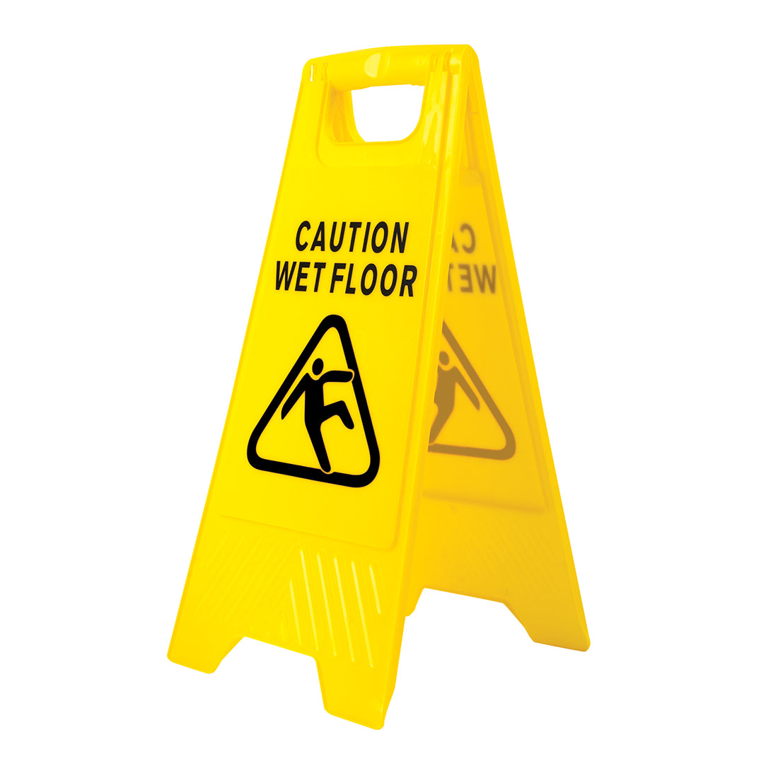 Portwest HV20 Wet Floor Warning Hazard Sign Double Sided A Frame Yellow - Hamtons Direct