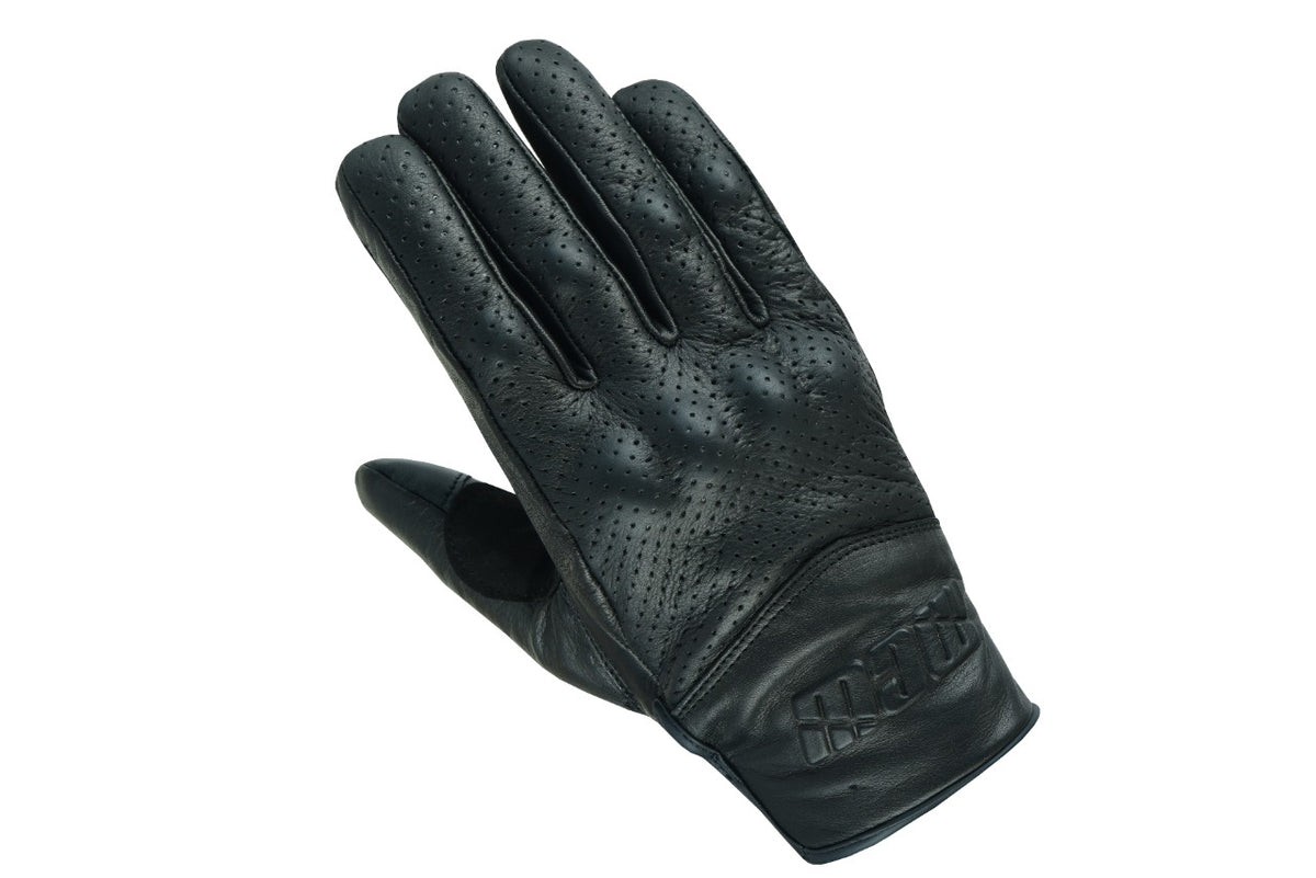 MCW Gear Motorbike Vented Knuckle Joints Protection Leather Soft Cycle Gloves - Hamtons Direct