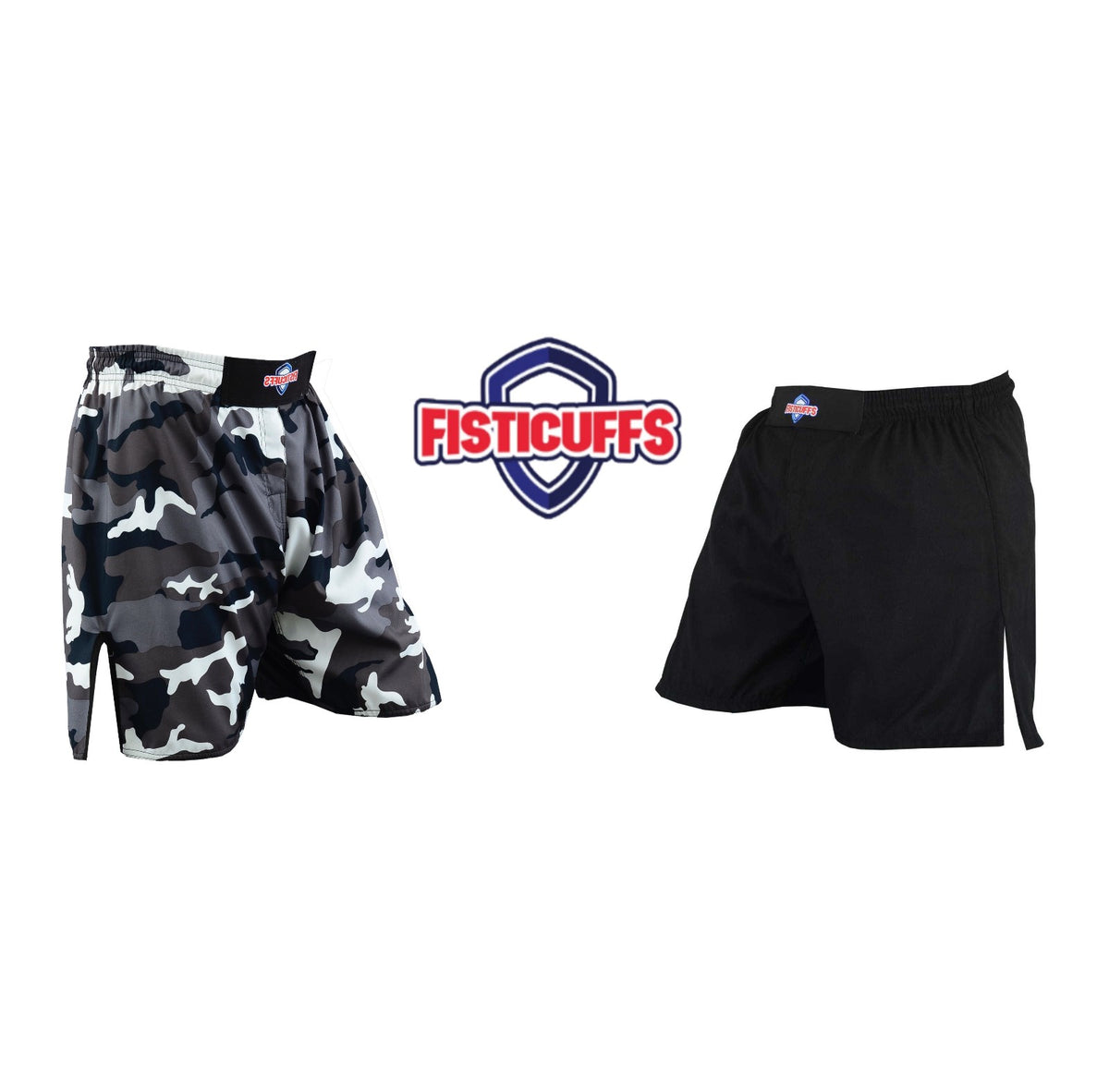 Fisticuffs Camo Grey MMA Boxing Fight Grappling Kick Cage Fighting Short Shorts - Hamtons Direct