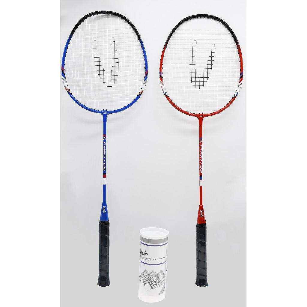 Uwin Badminton Phantom 2 Player Racket Set 3x shuttlecock 2x Badminton Racket's - Hamtons Direct