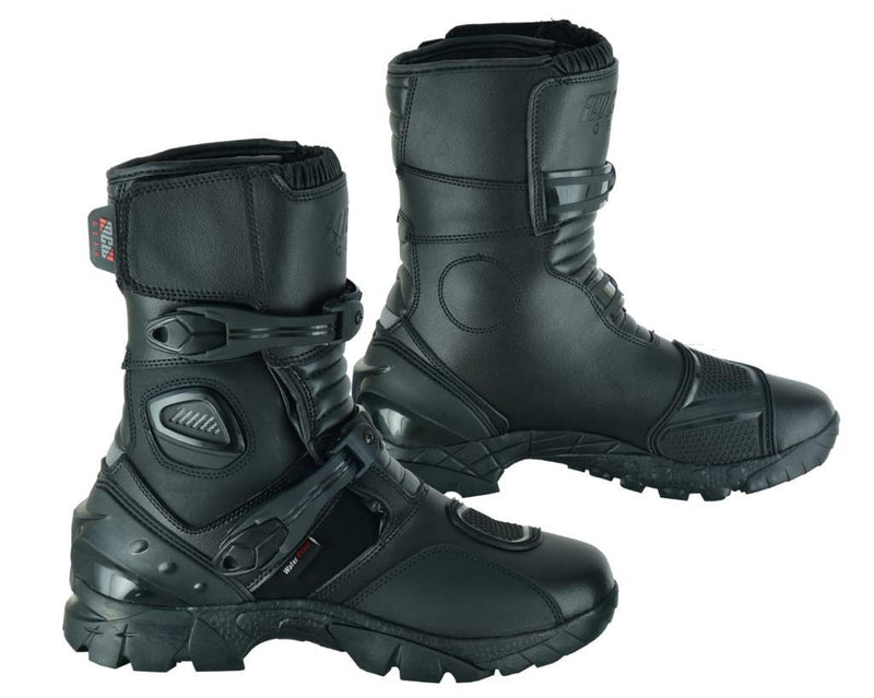 MCW Gear Real Leather Adventure Waterproof Motorcycle Motorbike Chunker Boots - Hamtons Direct