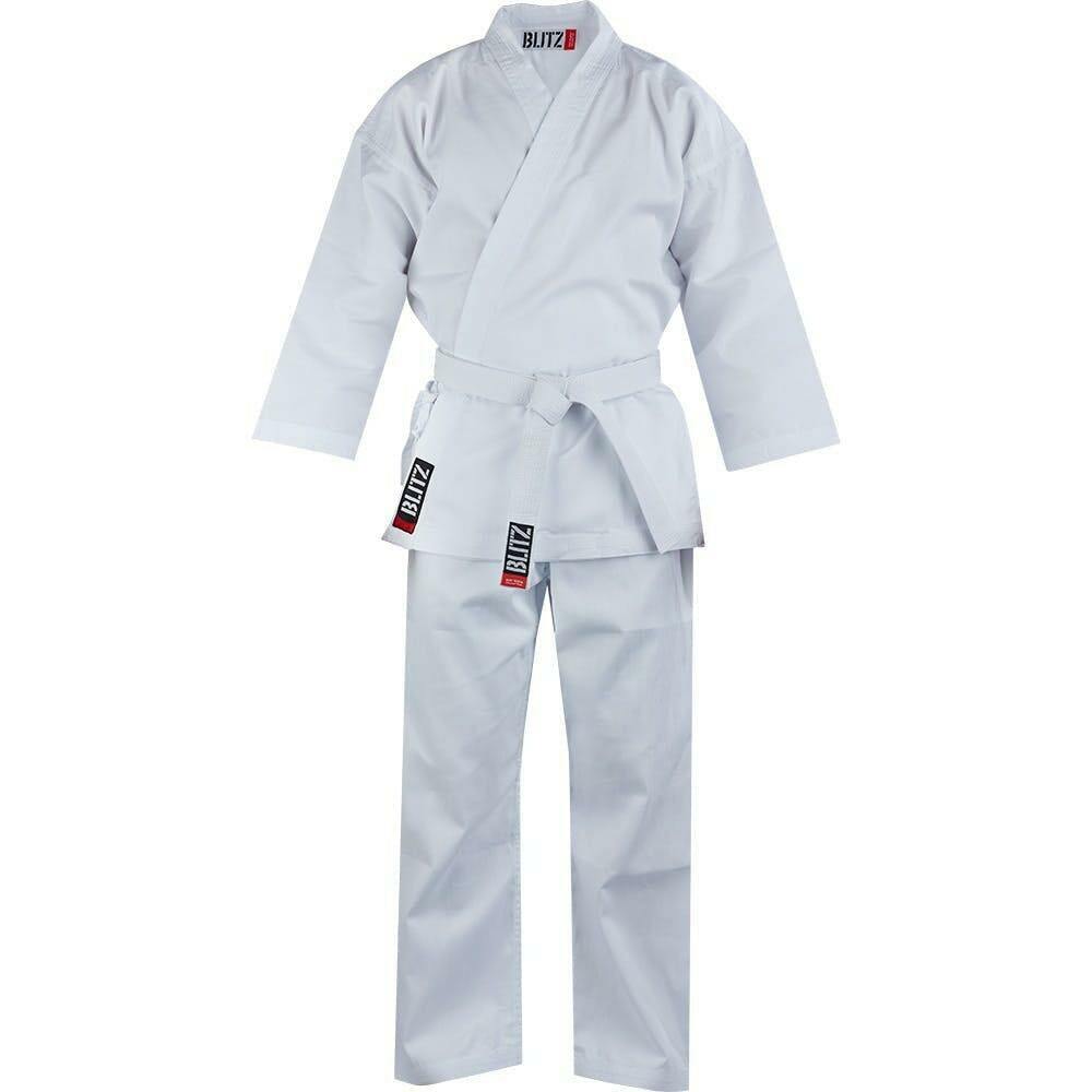 Blitz Kids 7oz Gi Student Karate Aikido Multiple Colours Uniform Free White Belt - Hamtons Direct