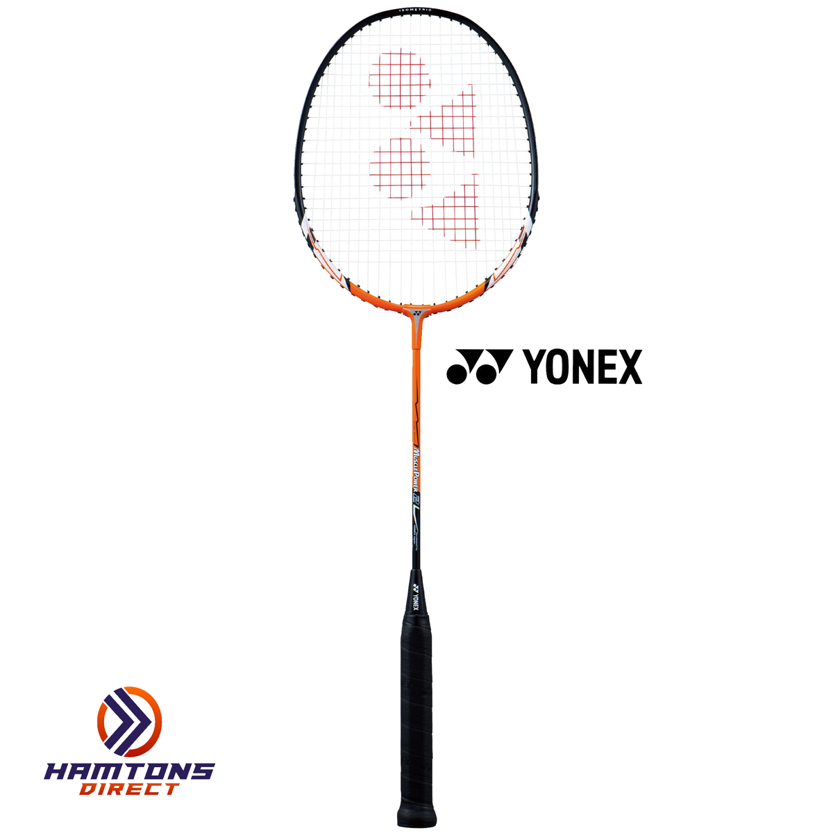 Yonex Muscle Power 2 Badminton Racket Beginners Recreational White and Orange - Hamtons Direct