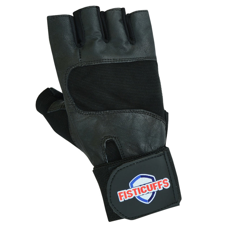 Fingerless Fitness Workout Gym Weightlifting Leather Gloves - Hamtons Direct