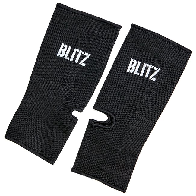 Blitz Elastic Ankle Support Martial Arts  - Black/White - Hamtons Direct