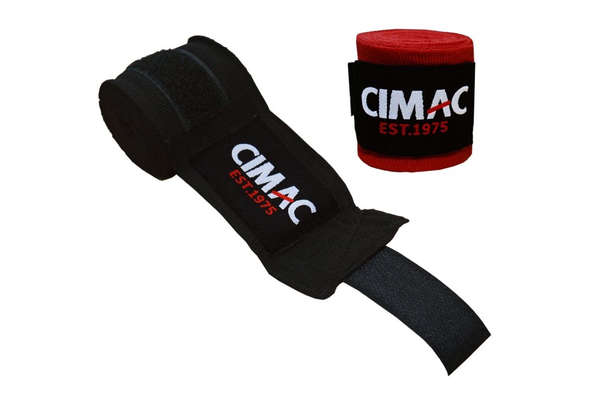 Cimac Hand Wraps Boxing Handwraps Hook & Loop MMA Stretch Wraps Protection 2.55m - Hamtons Direct
