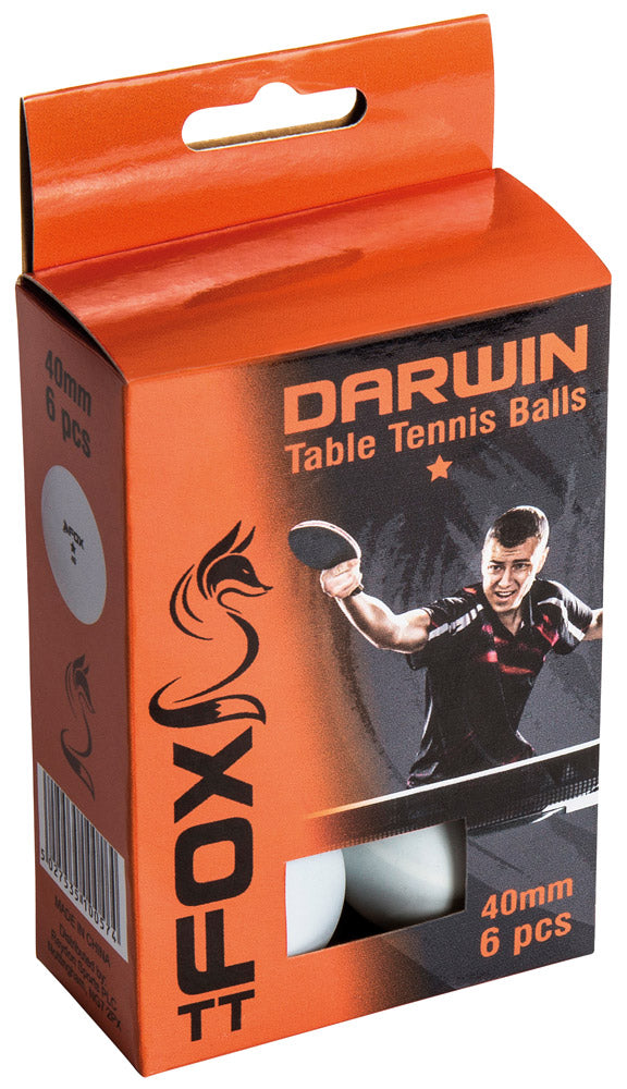 Fox TT Darwin Pack of 6 Table Tennis Balls - Hamtons Direct