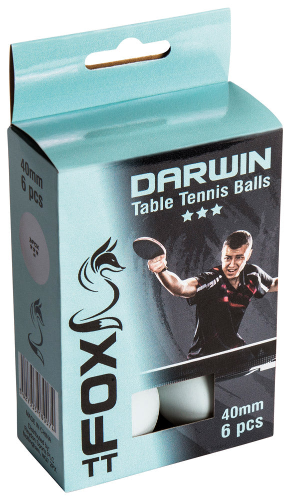 Fox TT Darwin Pack of 6 Table Tennis Balls - Hamtons Direct