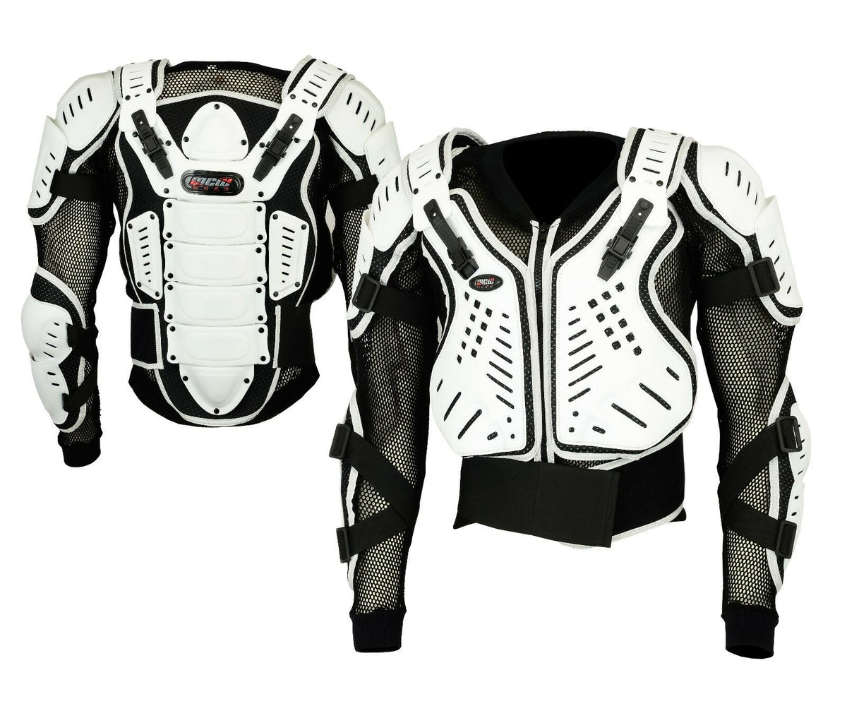 Adult White Motocross Body Armour Bikequad Protective Enduro Bionic Quad Jacket - Hamtons Direct