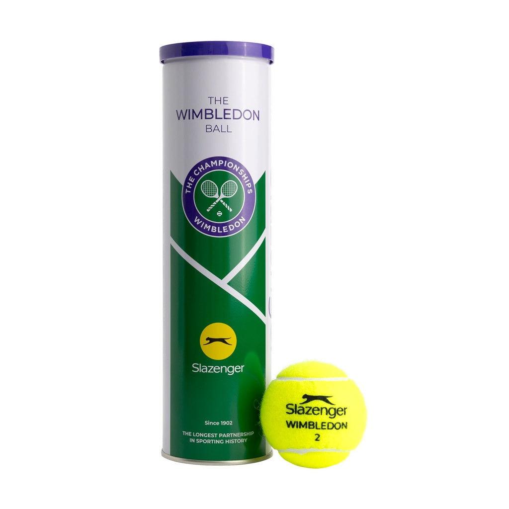 Slazenger Wimbledon Official Tennis Balls 4 Pack | ITF Approved All Court | Championship Quality