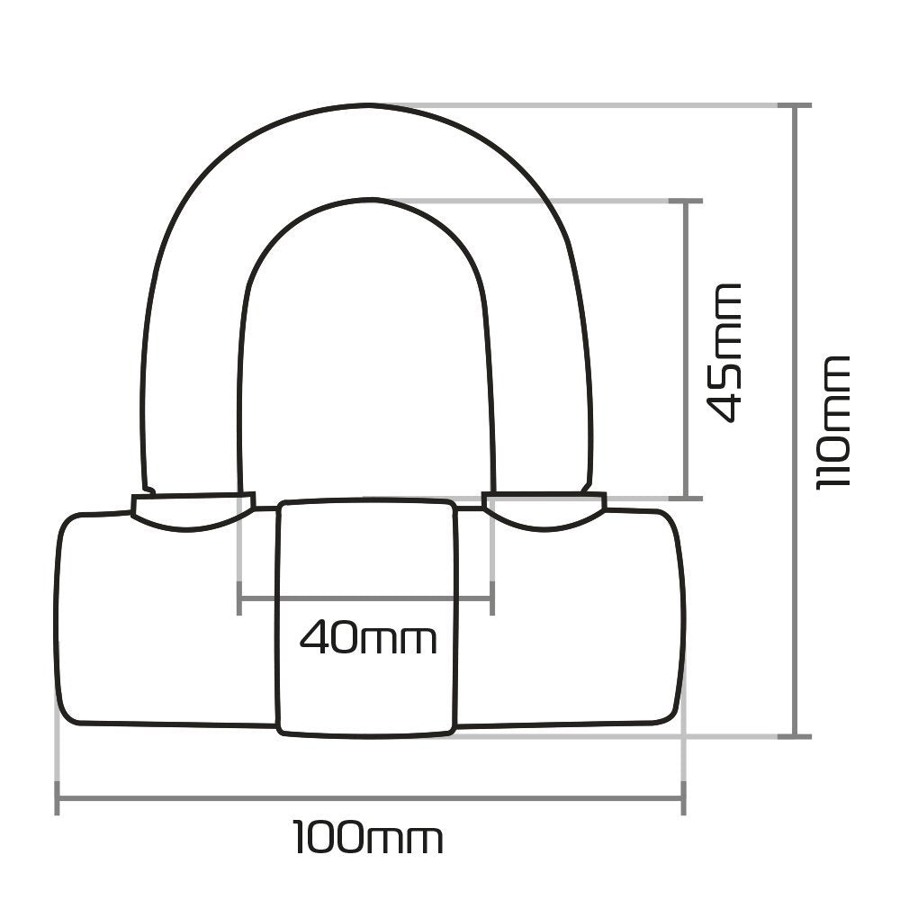 OXFORD LK310 MOTORCYCLE STEEL DISC LOCK FOR MOTORBIKES AND BICYCLES -BLACK