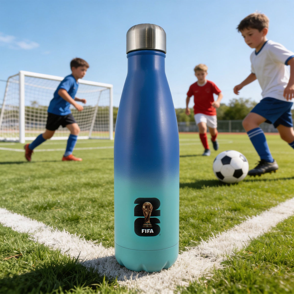 FIFA World Cup 2026 Thermal Flask 500ml – Fade Design Stainless Steel Water Bottle - Hamtons Direct