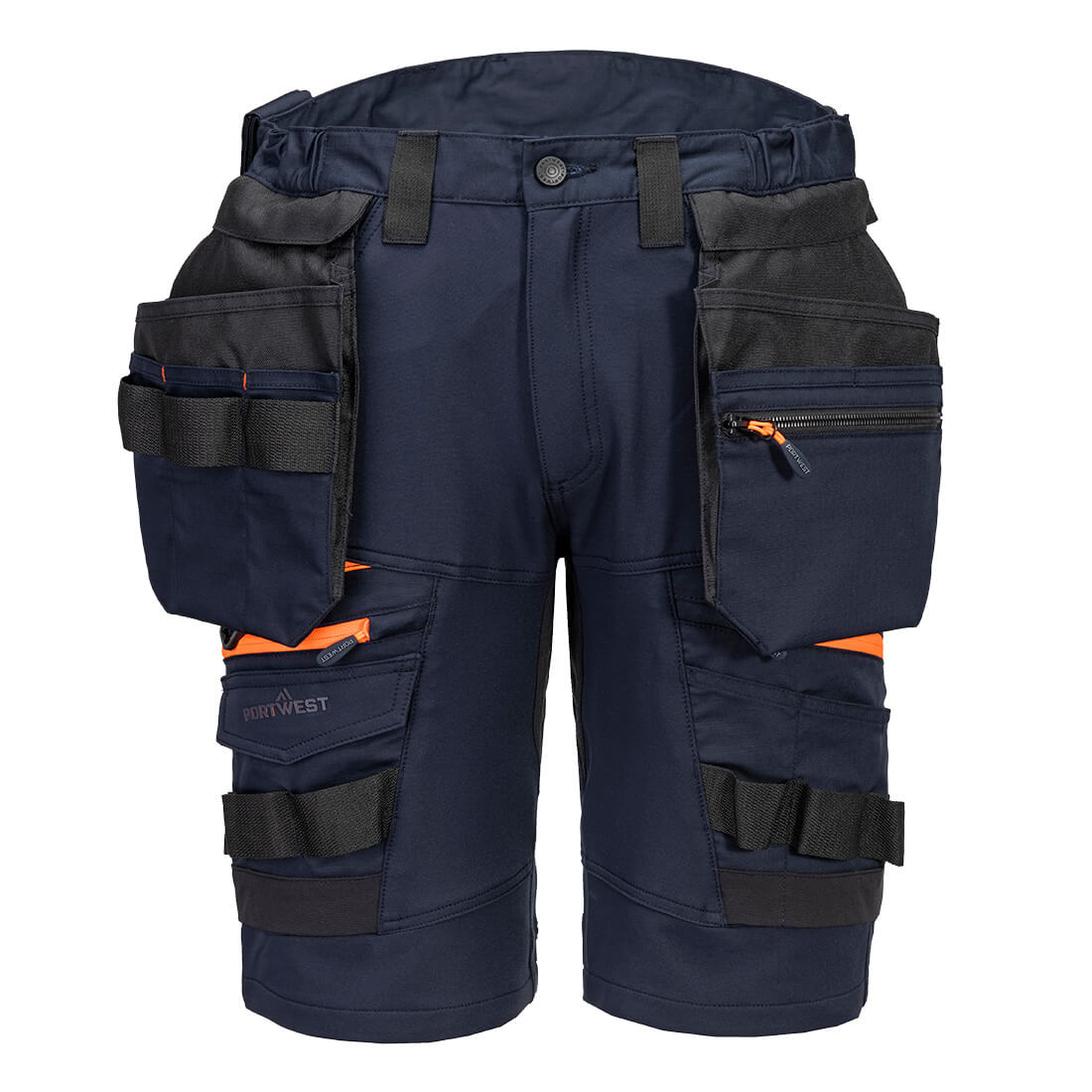 PORTWEST MEN'S HOLSTER POCKET SHORTS: DETACHABLE WORKWEAR SUMMER SHORTS - DX4