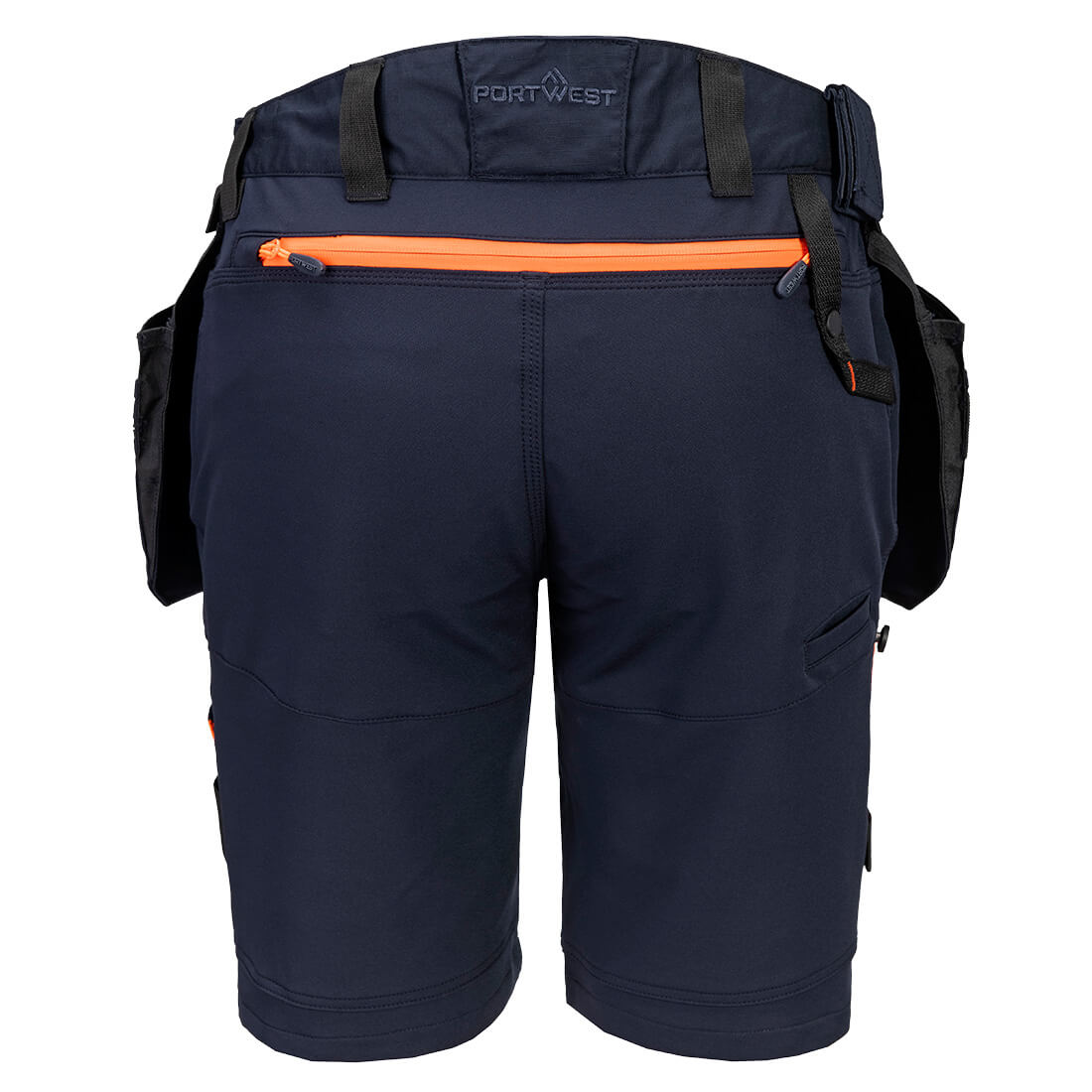 PORTWEST MEN'S HOLSTER POCKET SHORTS: DETACHABLE WORKWEAR SUMMER SHORTS - DX4