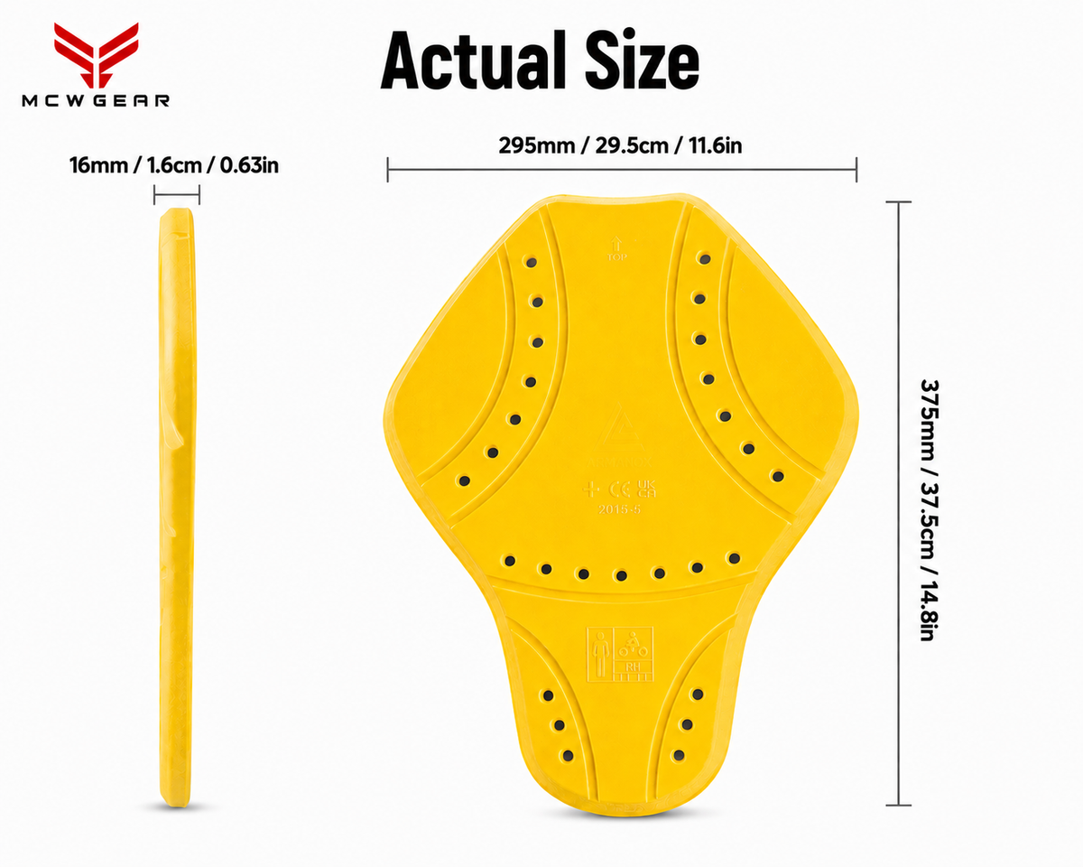 MCW Gear FB-201 Motorcycle Back Protector Insert – CE Level 2 & UKCA Certified - Hamtons Direct
