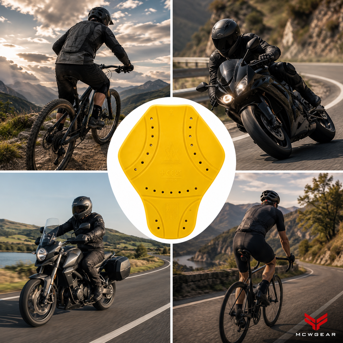 MCW Gear FB-201 Motorcycle Back Protector Insert – CE Level 2 & UKCA Certified - Hamtons Direct