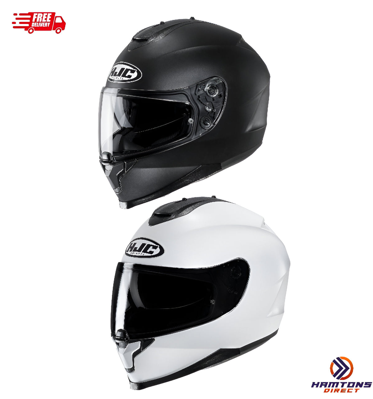 HJC C70N Motorcycle Helmet ECE 22.06 Full Face Sun Shield 3 Sizes DOT Racing