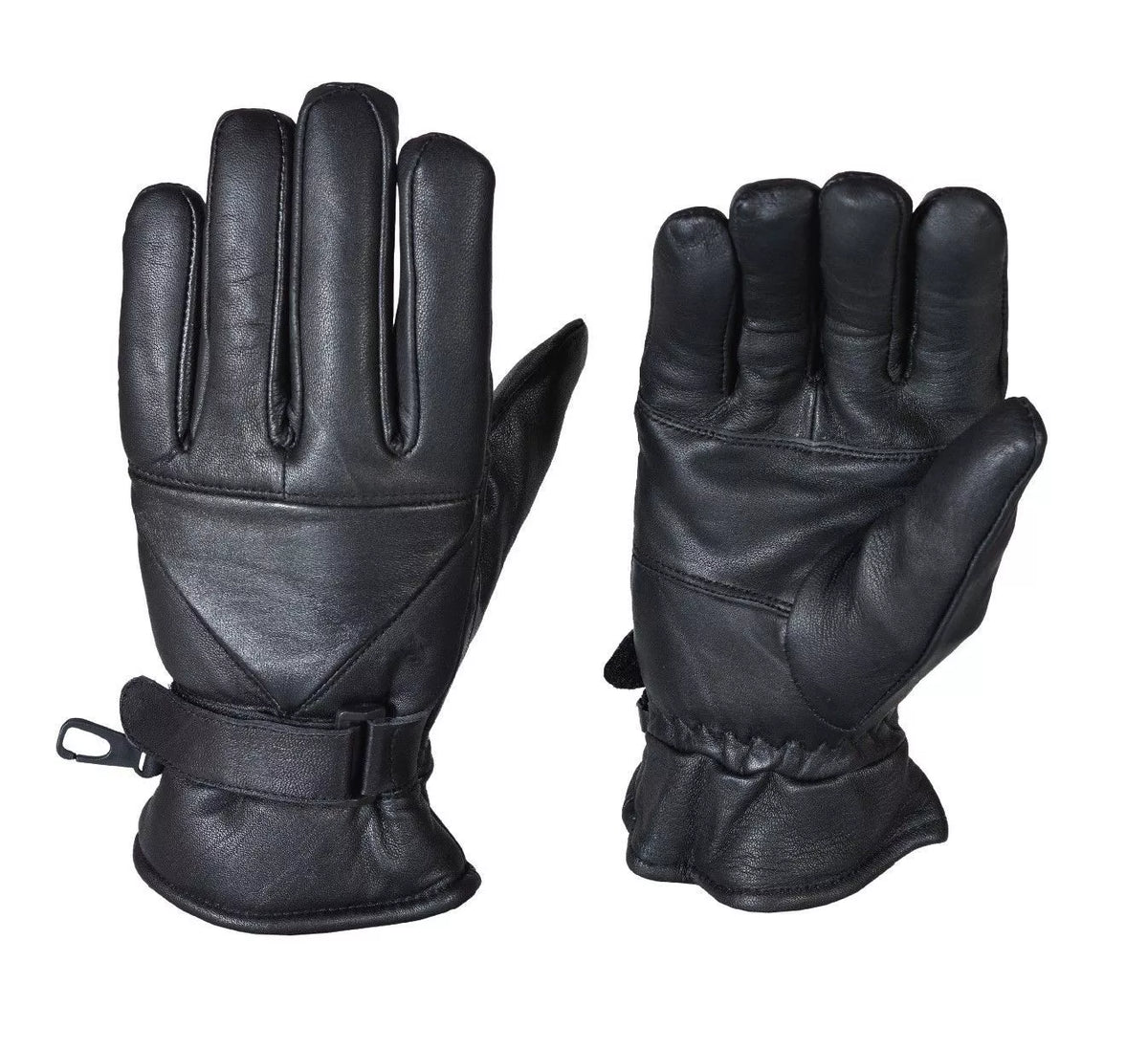 Premium Men's Winter Motorcycle Gloves: Genuine Leather, Thinsulate Insulation