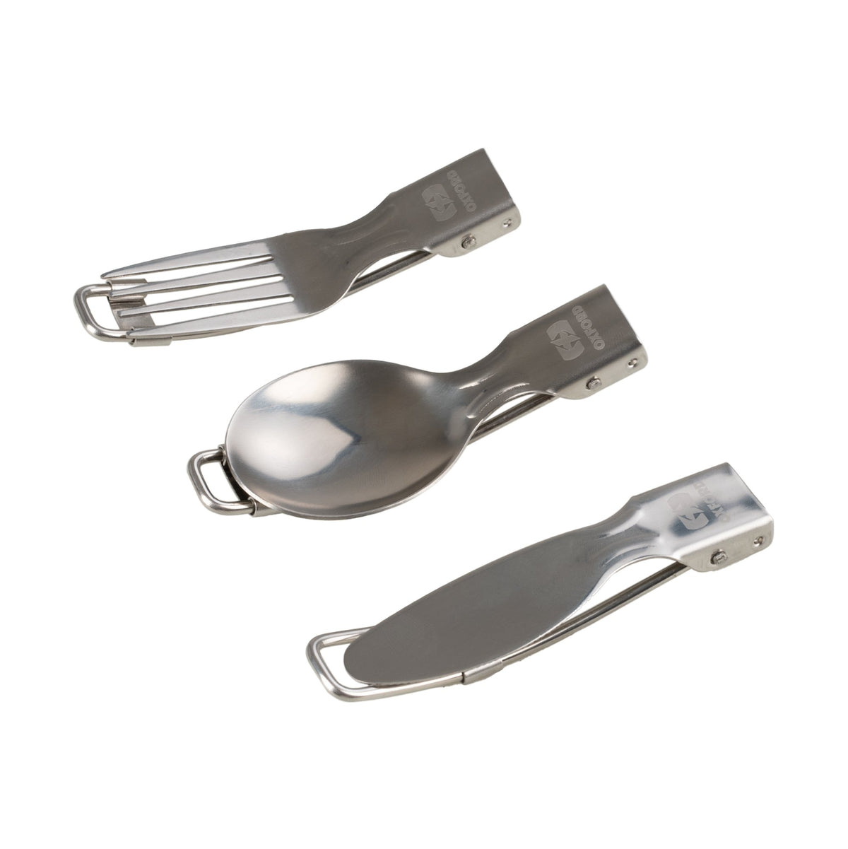 OXFORD MOTORBIKE MOTORCYCLE HIKING CAMPING STAINLESS STEEL FOLDING CUTLERY SET