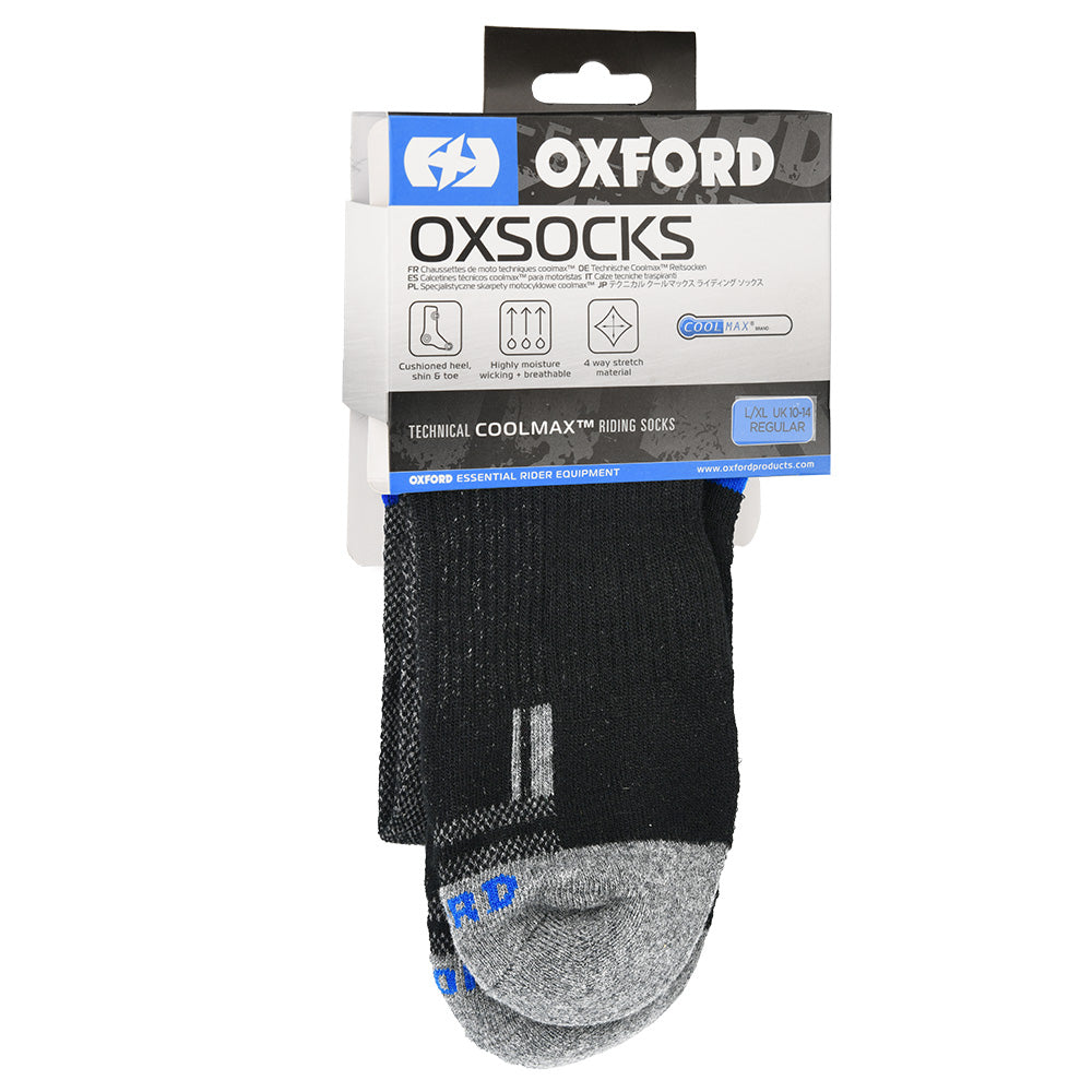 OXFORD COOLMAX MOTORBIKE MOTORCYCLE OXSOCKS RIDING CUSHIONED SOCKS