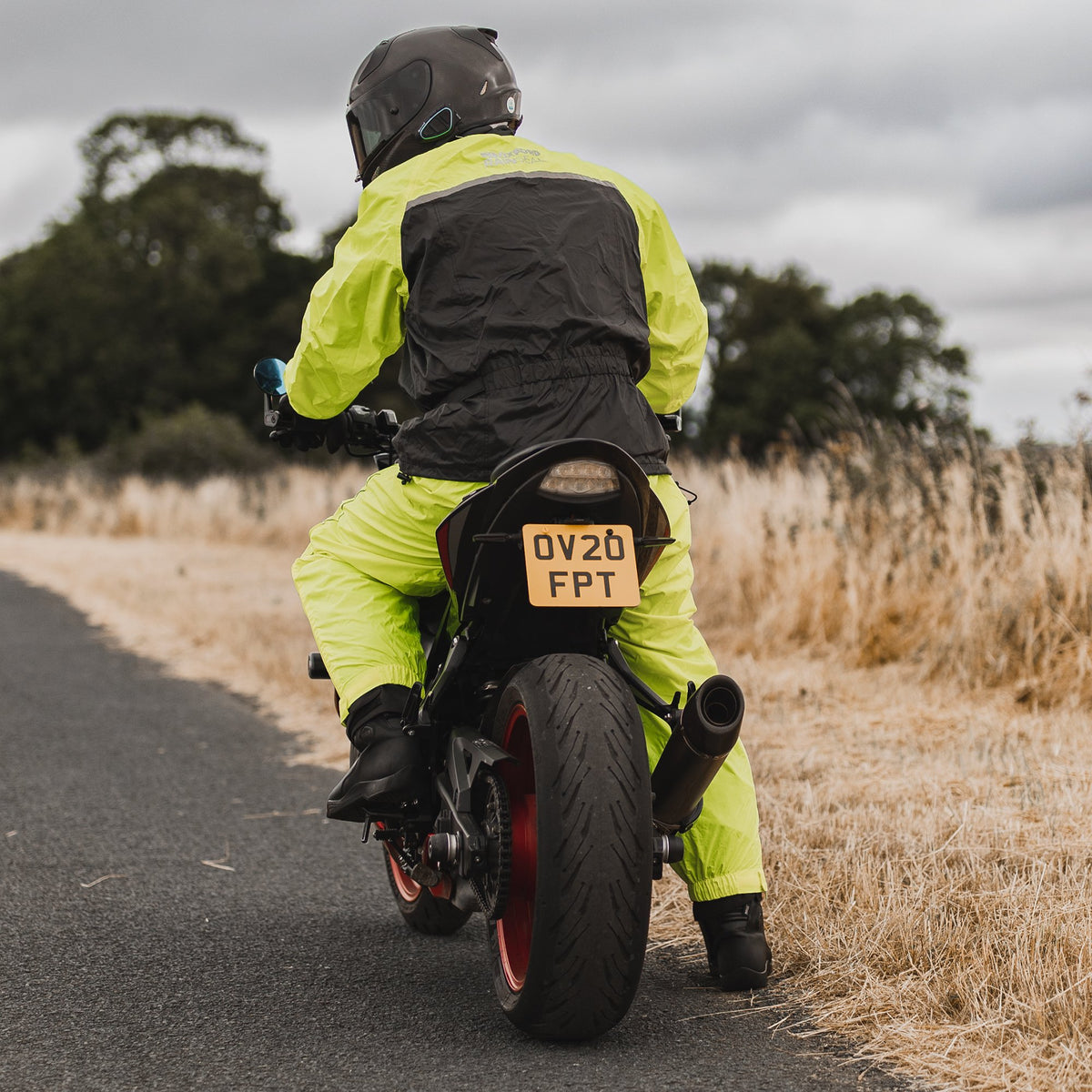 OXFORD RAINSEAL WATERPROOF MOTORCYCLE BLACK OVERTROUSERS PANTS