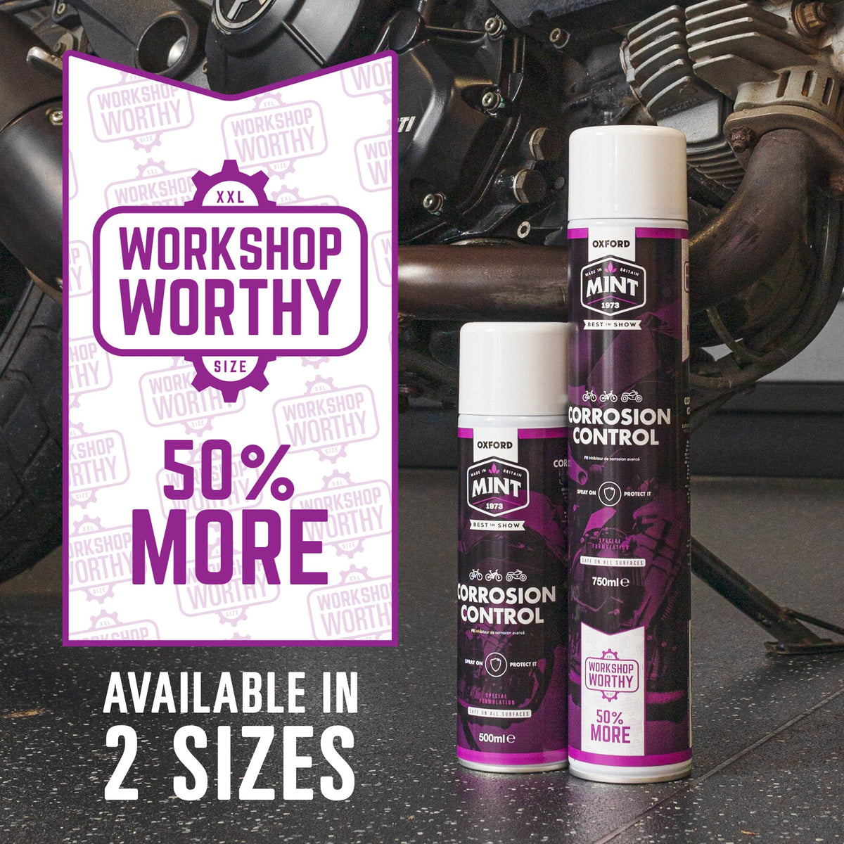 OXFORD MINT MOTORBIKE MOTORCYCLE CORROSION SPRAY PROTECTION CARE 500ML