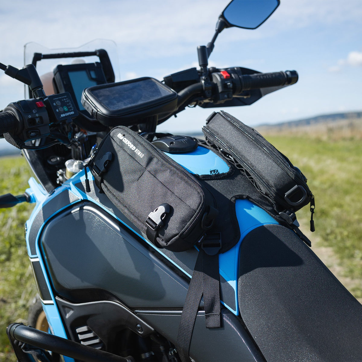 OXFORD NOMAD MOTORCYCLE MOTORBIKE TANK HARNESS UNIVERSAL TANK FIT LOAD-CARRYING