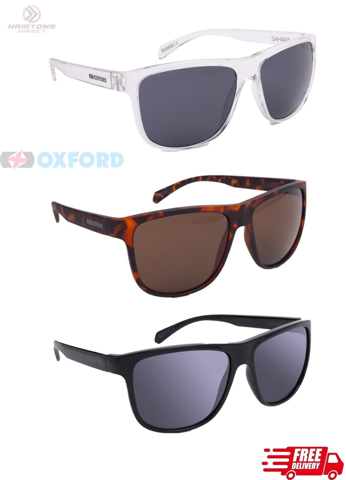 OXFORD SAHARA MOTORBIKE CLEAR TORTOISE BLACK FRAME PROTECTION UV SUNGLASSES