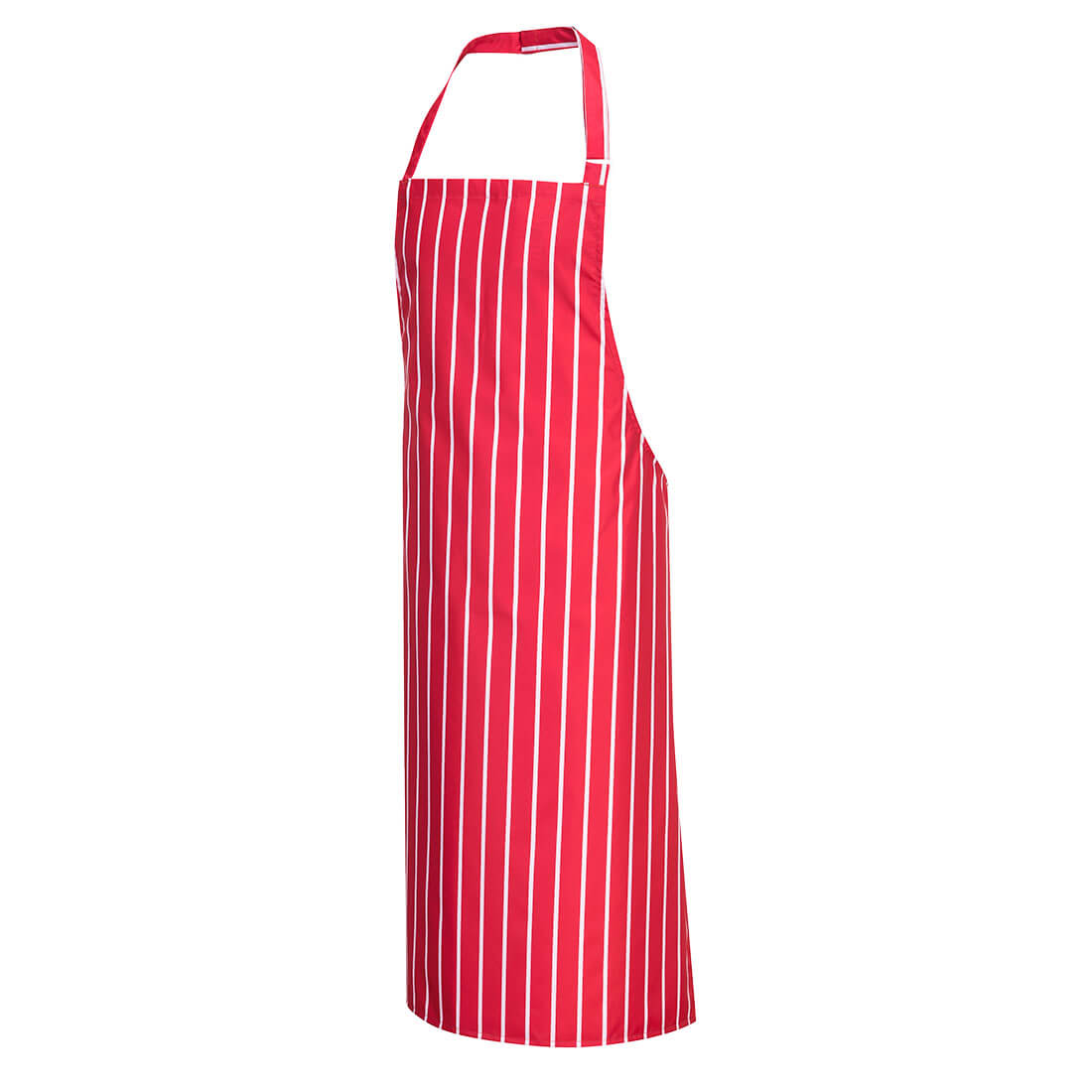 Portwest Waterproof Apron with Adjustable Fit and Anti-Tangle Ties - Navy and Red