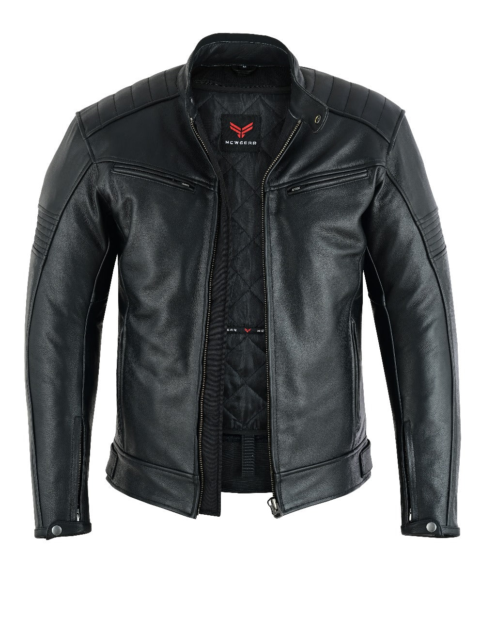MCW SENTINEL PREMIUM MOTORCYCLE MOTORBIKE JACKET MEN LEATHER CE AA S-3XL