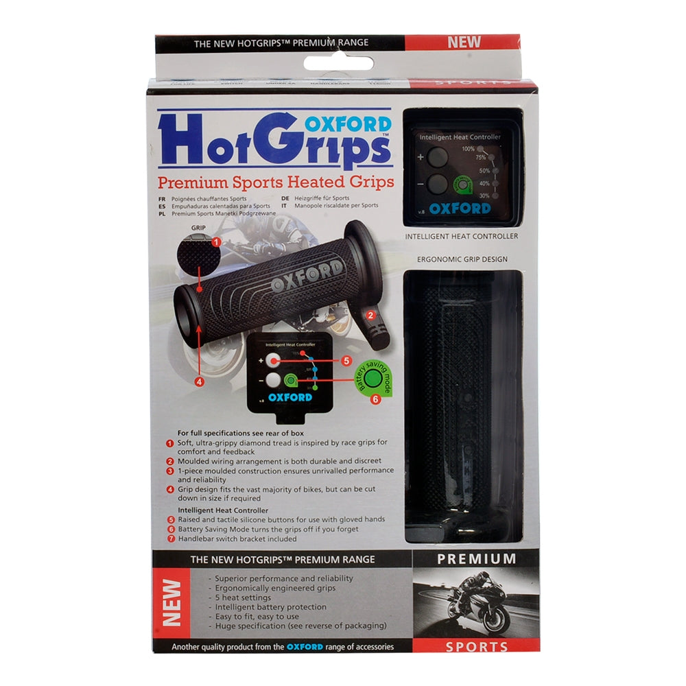 Oxford HotGrips Premium Sports - Heated Motorcycle Grips 22mm | UK