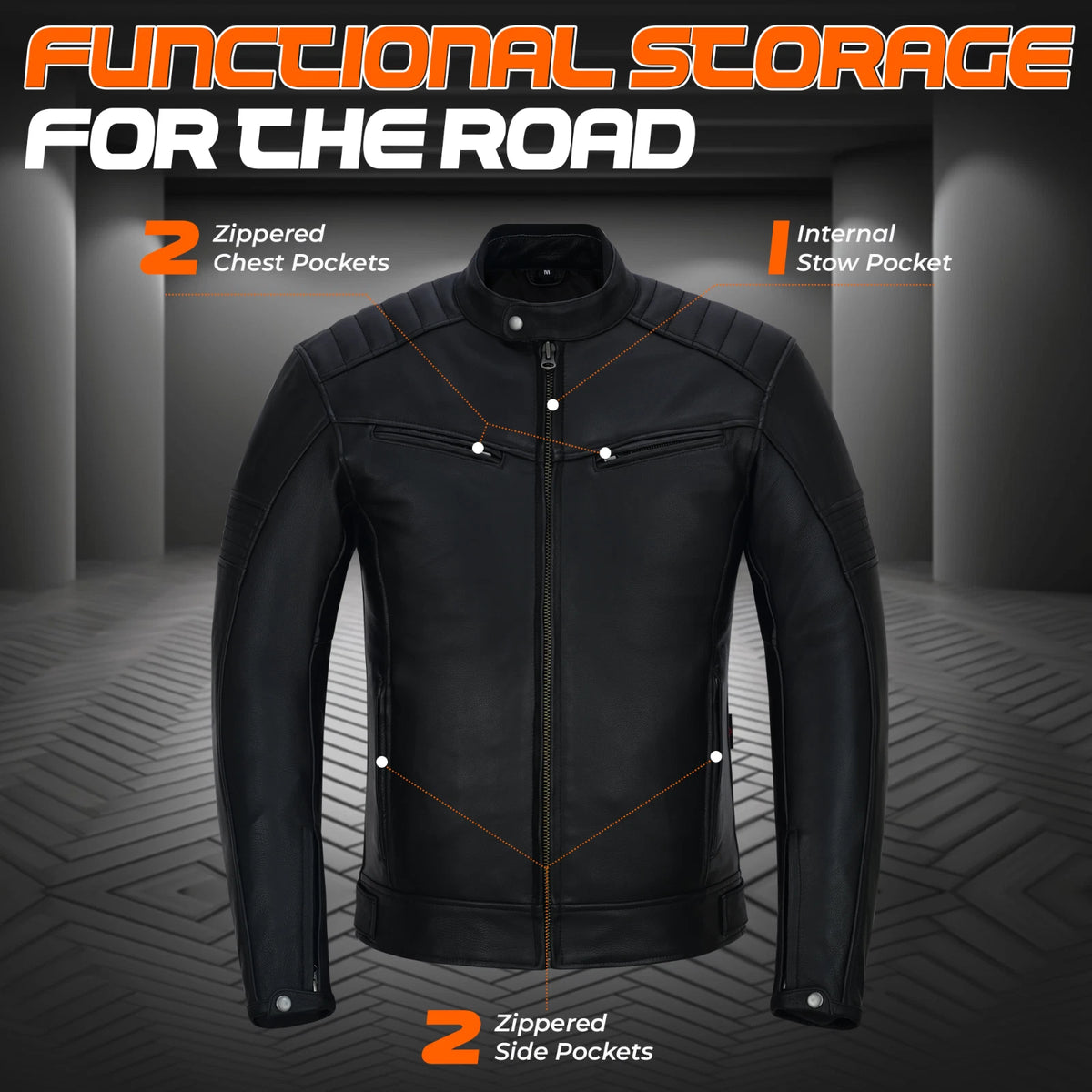 Men's Genuine Cowhide Leather Motorcycle Jacket CE AA Certified Armanox Level 2 Armour S-3XL