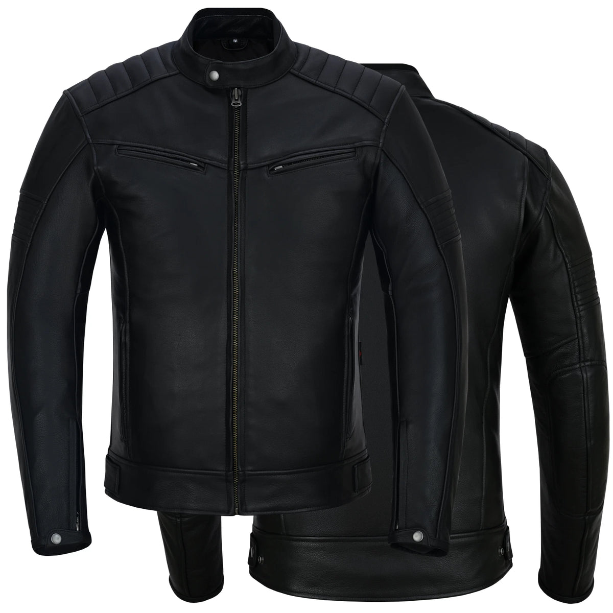 Men's Genuine Cowhide Leather Motorcycle Jacket CE AA Certified Armanox Level 2 Armour S-3XL