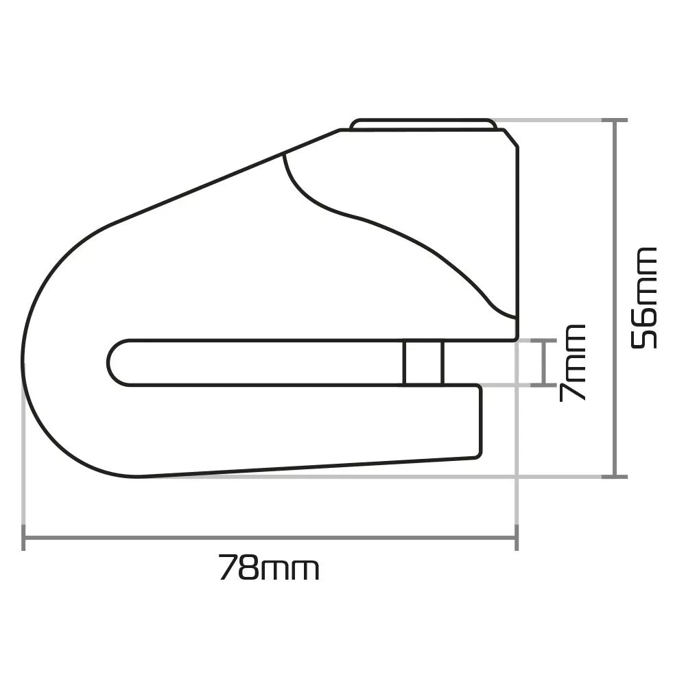 OXFORD QUARTZ XA10 ALARM DISC SECURITY LOCK 10MM PIN MOTORCYCLE MOTORBIKE