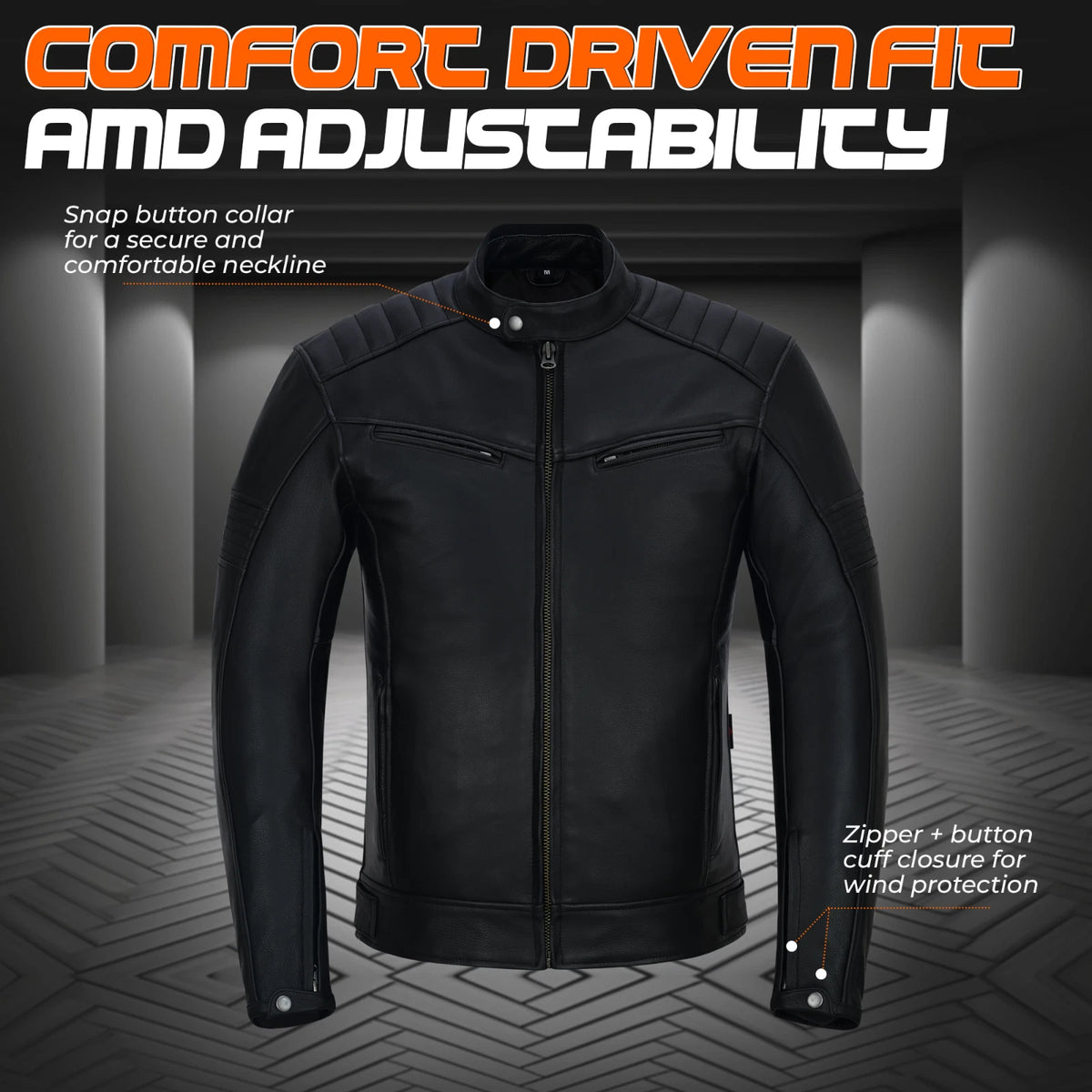 Men's Genuine Cowhide Leather Motorcycle Jacket CE AA Certified Armanox Level 2 Armour S-3XL