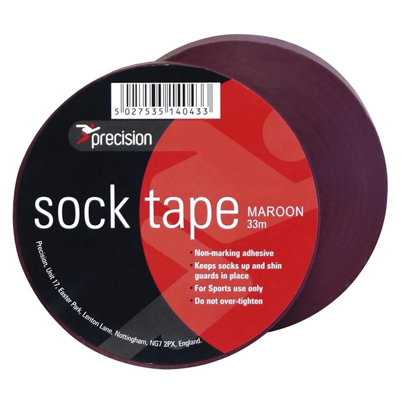 Precision Sock Tape Football Rugby Hockey Shin Pad  - 33m Length - Hamtons Direct