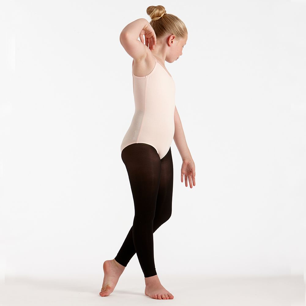 LADIES ADULT GIRL CHILD SILK FOOTLESS DANCE TIGHTS IN BLACK TAN THEATRICAL PINK - Hamtons Direct