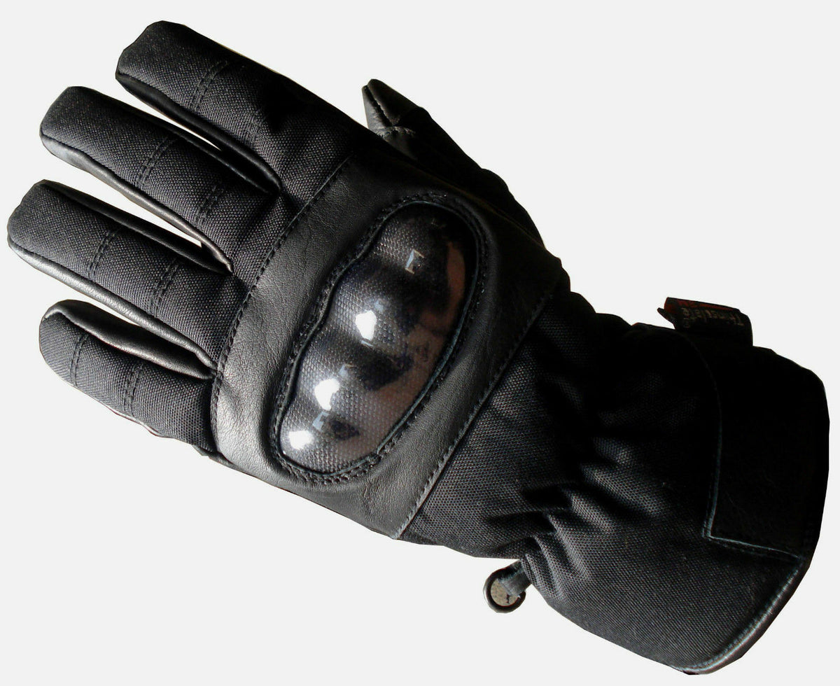 Winter MCW Motorcycle Motorbike Waterproof Windproof Leather and Textile Gloves - Hamtons Direct