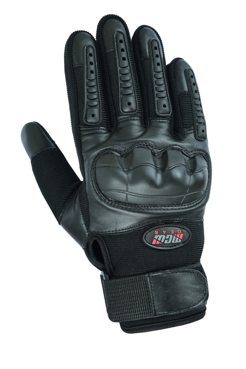 Summer Touchscreen Leather Motorcycle Motorbike Knuckle Protection Soft Gloves - Hamtons Direct