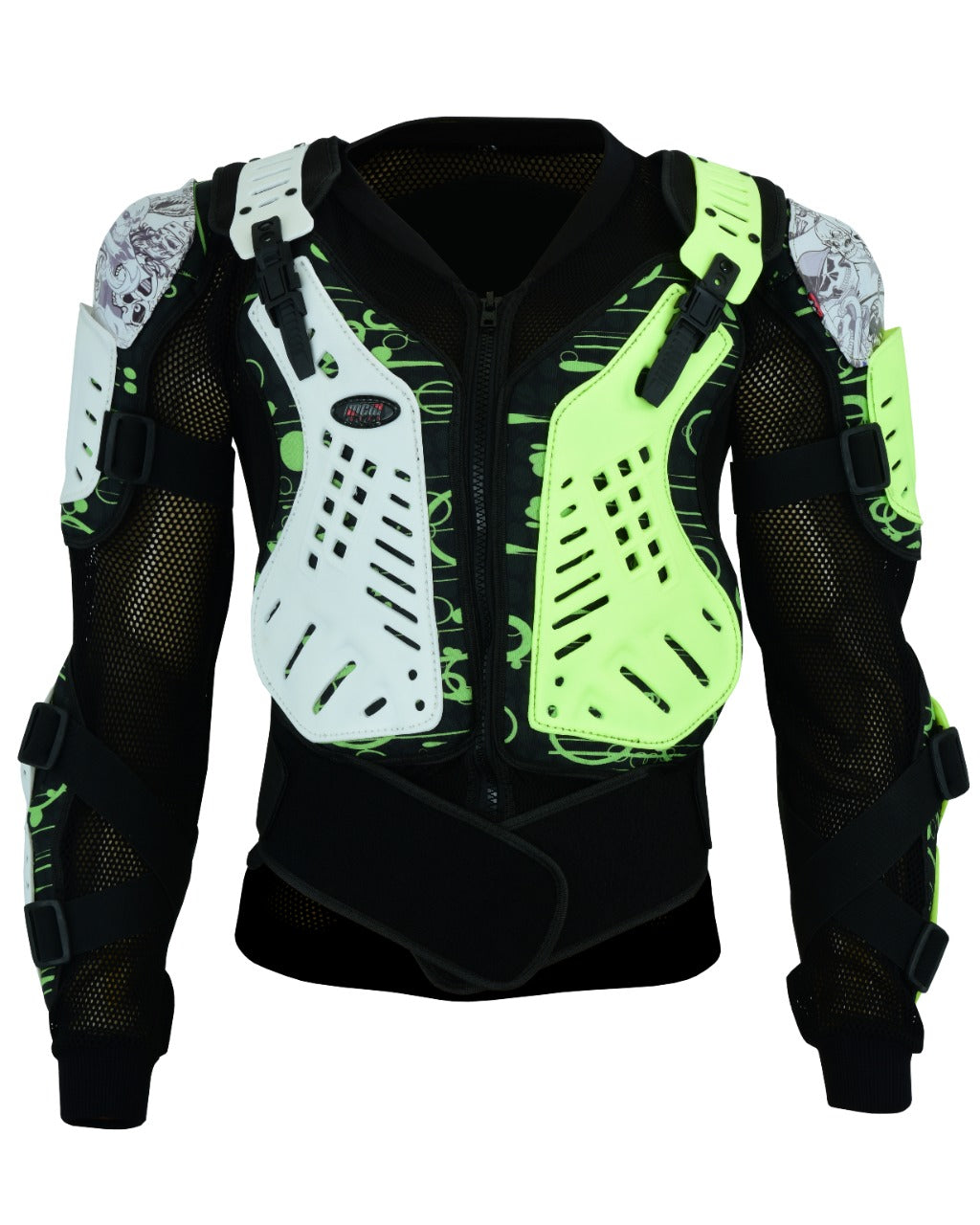 Adult White Motocross Body Armour Bikequad Protective Enduro Bionic Quad Jacket - Hamtons Direct